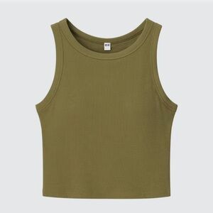 Uniqlo Ribbed Cropped Sleeveless Bra Top